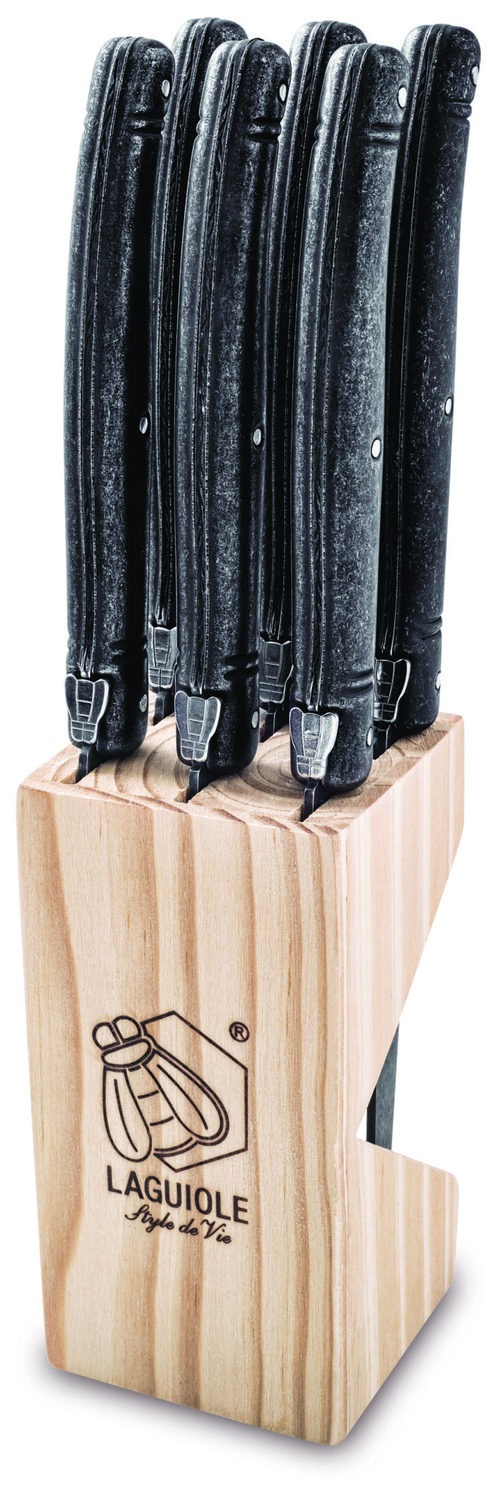 Premium Line Steakmesser black stonewash