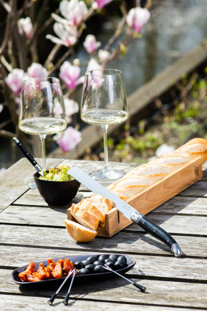 Brotmesser mit Baguette Servierbrett - Laguiole Premium