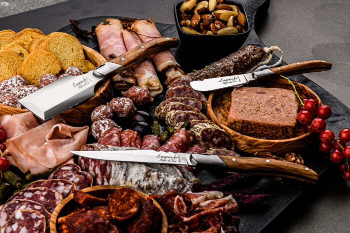 Charcuterie-Set, 3-teilig olive