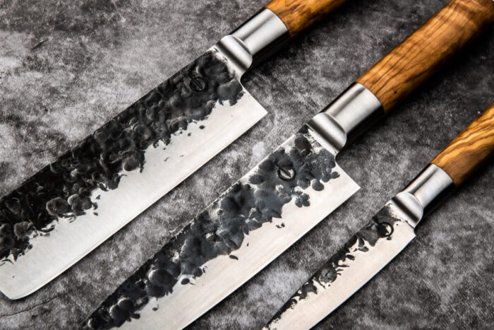Messerset handgeschmiedet - Forged Olive – Bild 5