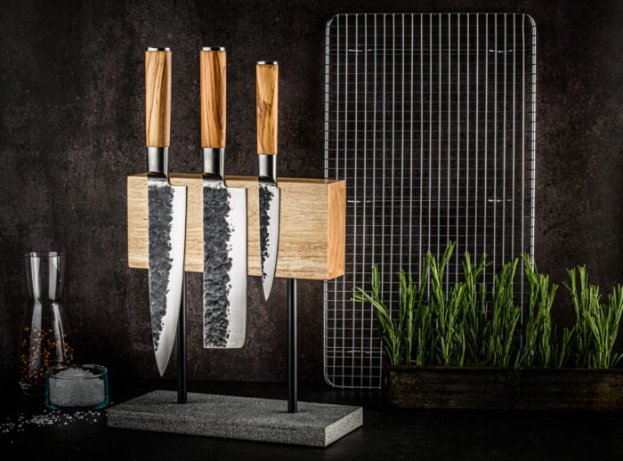 Messerset handgeschmiedet - Forged Olive – Bild 3