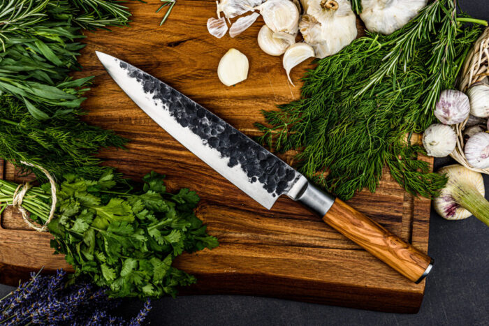 Kochmesser 16 cm handgeschmiedet - Forged Olive – Bild 5
