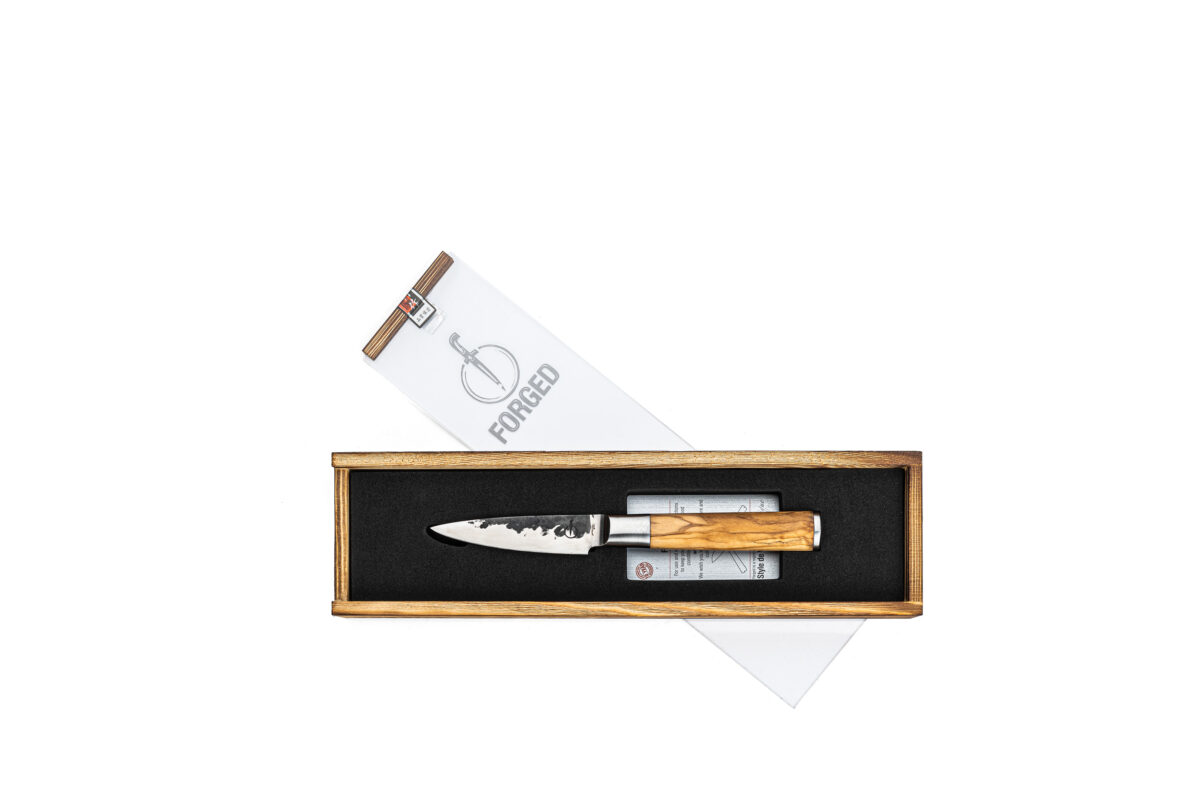Flambierbar.de by Röckl Küchen - FORGED von Style de Vie - handgeschmiedet Messer Olive Gemüsemesser