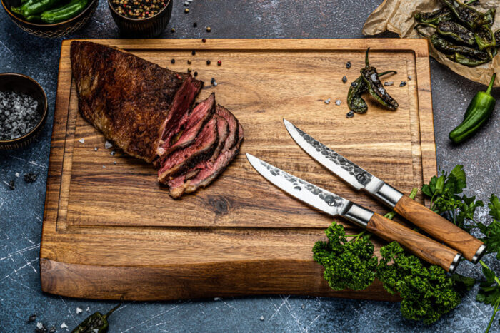 Steakmesser-Set handgeschmiedet 4-teilig - Forged Olive – Bild 6